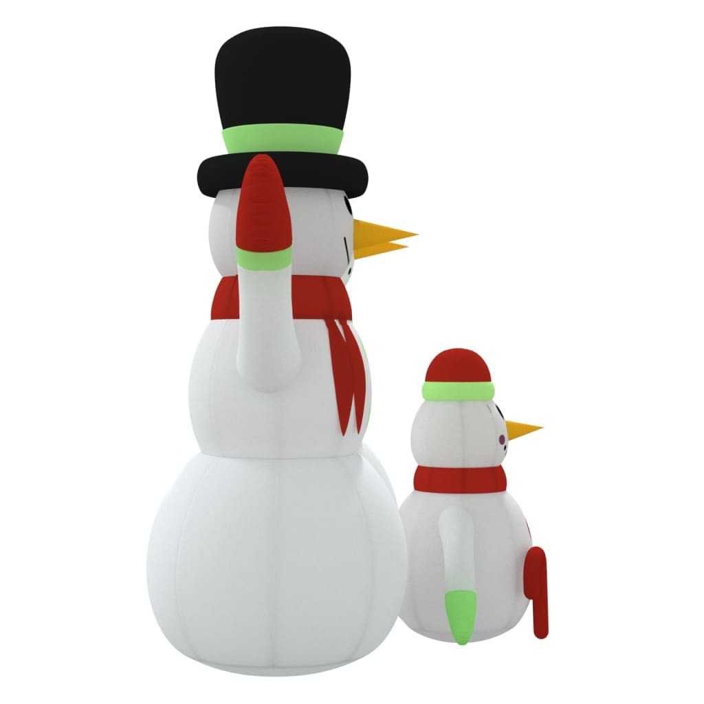 Inflatable Snowman Family with LEDs 12 ft