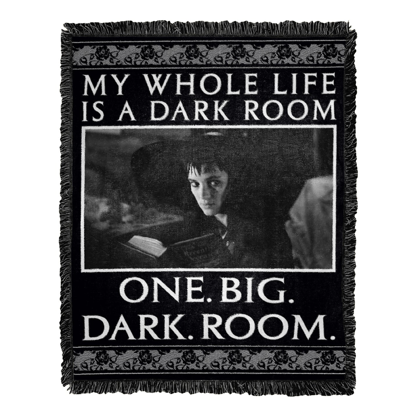 Beetlejuice One Big Dark Room Jacquard Throw