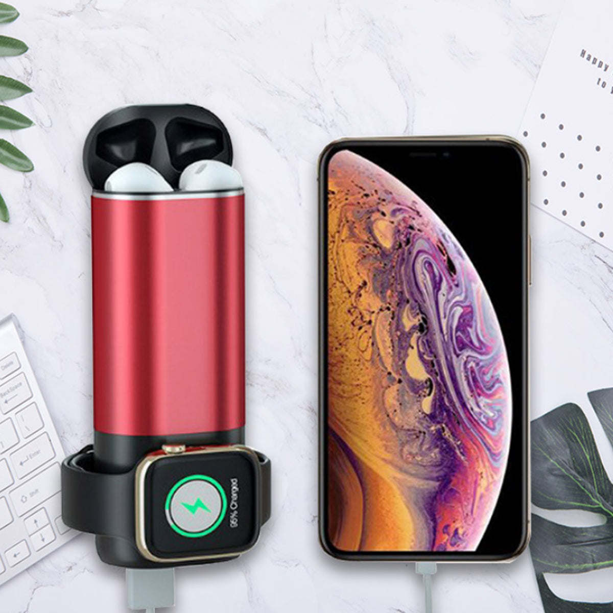 Porta 3 in 1 Wireless Charger For Apple Watch And Airpods Plus Phone