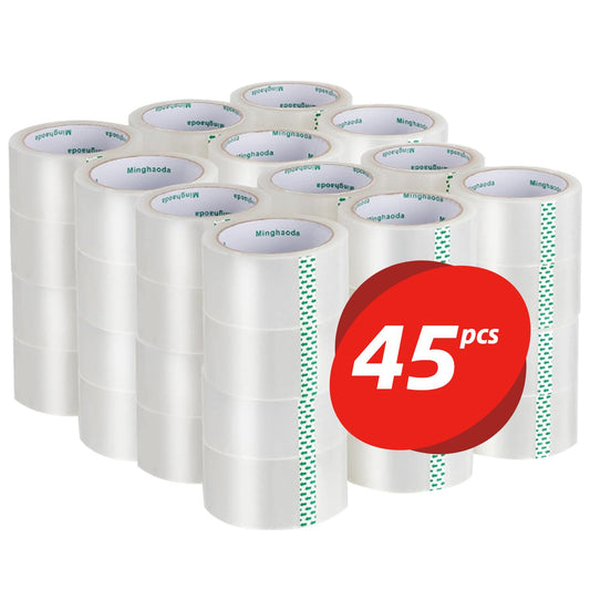 Clear Packing Tape, Heavy Duty Packaging Tape for Shipping Packaging Moving Sealing, 2.5 inches Wide, 90 Yards Per Roll