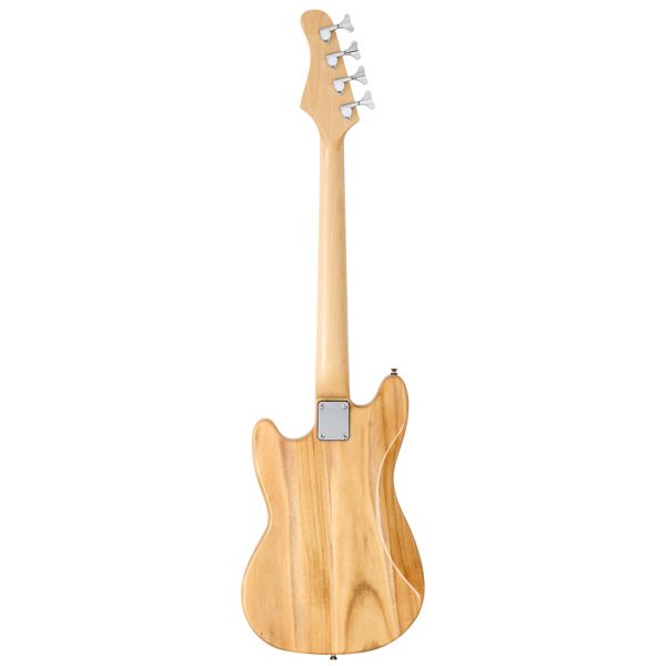 [Do Not Sell on Amazon] Glarry 4 String 30in Short Scale Thin Body GB Electric Bass Guitar with Bag Strap Connector Wrench Tool Burlywood