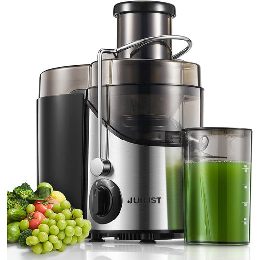 Machines, Juilist 3" Wide Mouth Juicer Extractor Max Power 800W, for Vegetable and Fruit with 3-Speed Setting, 400W Motor