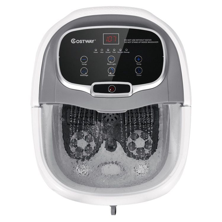 Portable All-In-One Heated Foot Spa Bath Motorized Massager