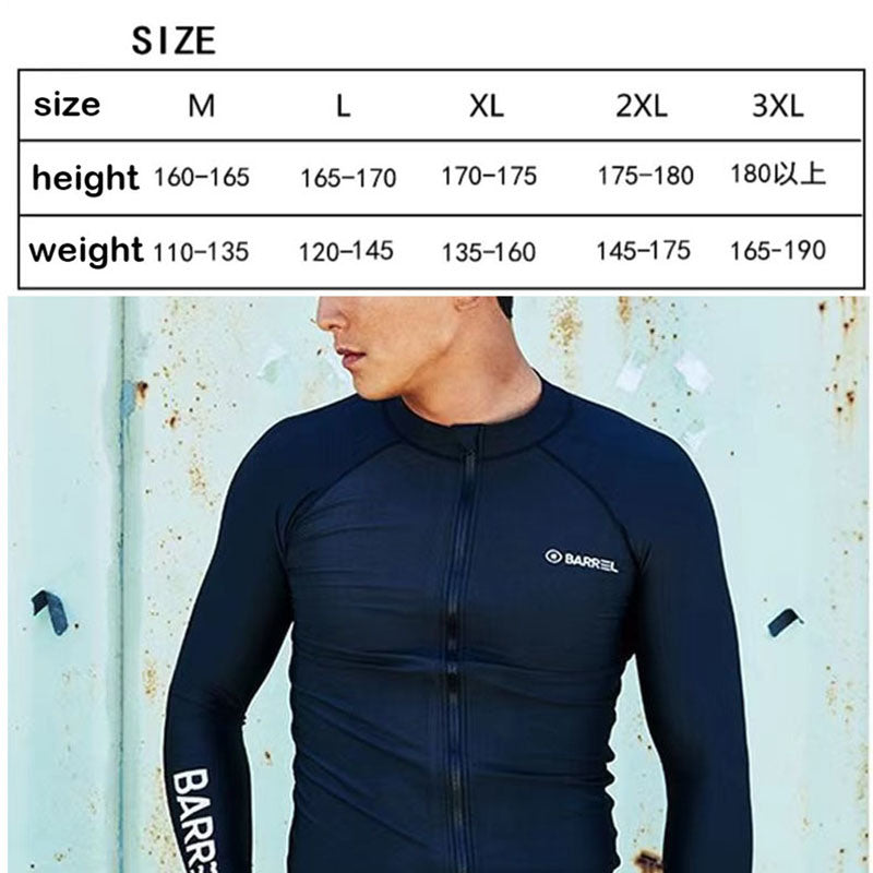 Oulylan Drying Men Swimsuit Diving Suit Long Sleeve Quick Wetsuit Summer Sun Protection Spearfishing Swim Surfing Training Suits