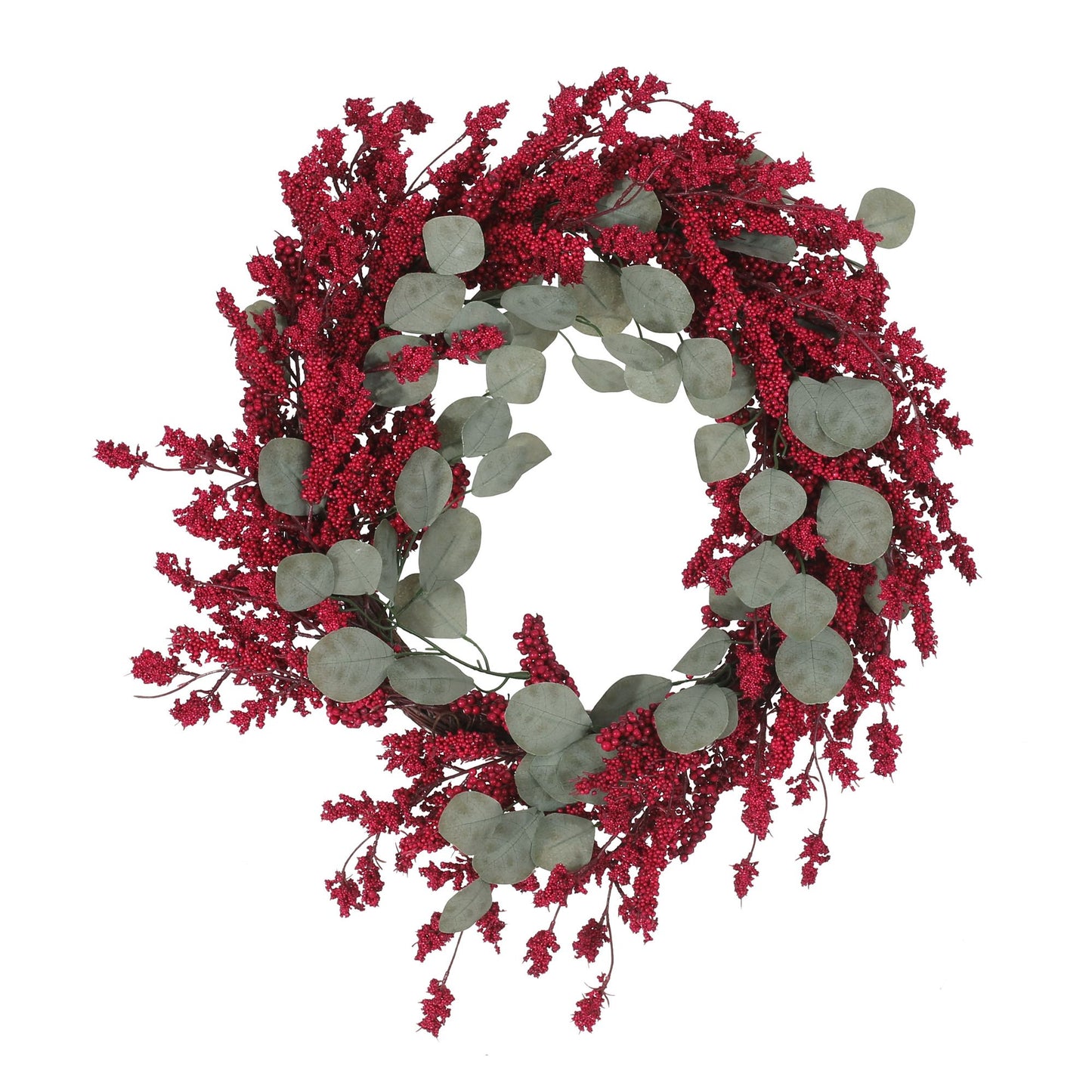 29" Artificial Christmas Wreath with Eucalyptus & Berries,Decorations for Everyday Farmhouse Window Outdoor/Indoor