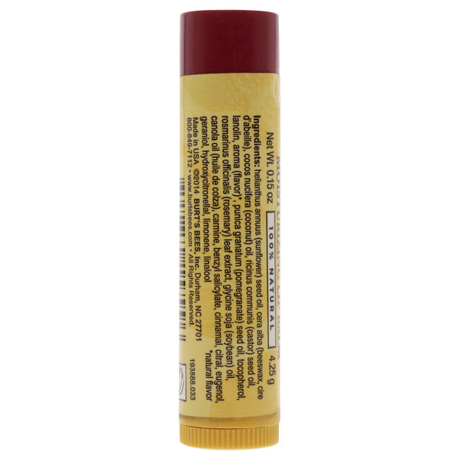 Pomegranate Moisturizing Lip Balm by Burts Bees for Unisex - 0.15 oz Lip Balm