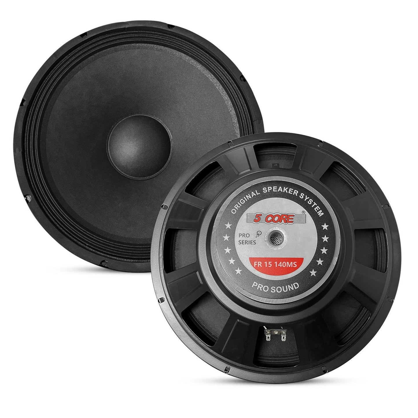 5 Core 15 Inch Subwoofer Speaker 2000W Peak 8 Ohm Full Range Replacement DJ Woofer - FR 15 140 MS