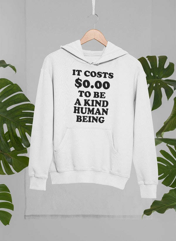 It Costs $0.00 To Be A Kind Human Being Hoodie