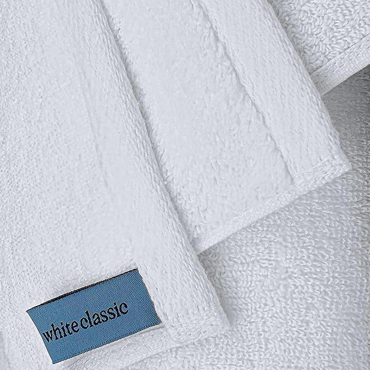 Resort Collection Soft Bath Towels 4 Pack White 28x55 inch Luxury Hotel Plush Absorbent Cotton Bath Towel Large