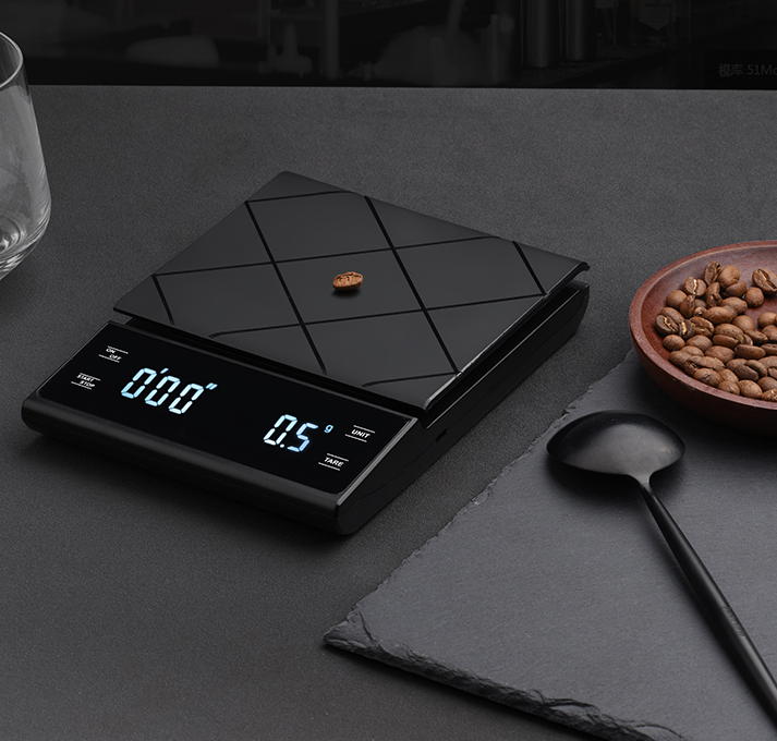 coffee timing scale. Weighing range of 3000g intelligent electronic scale kitchen baking scale quantity