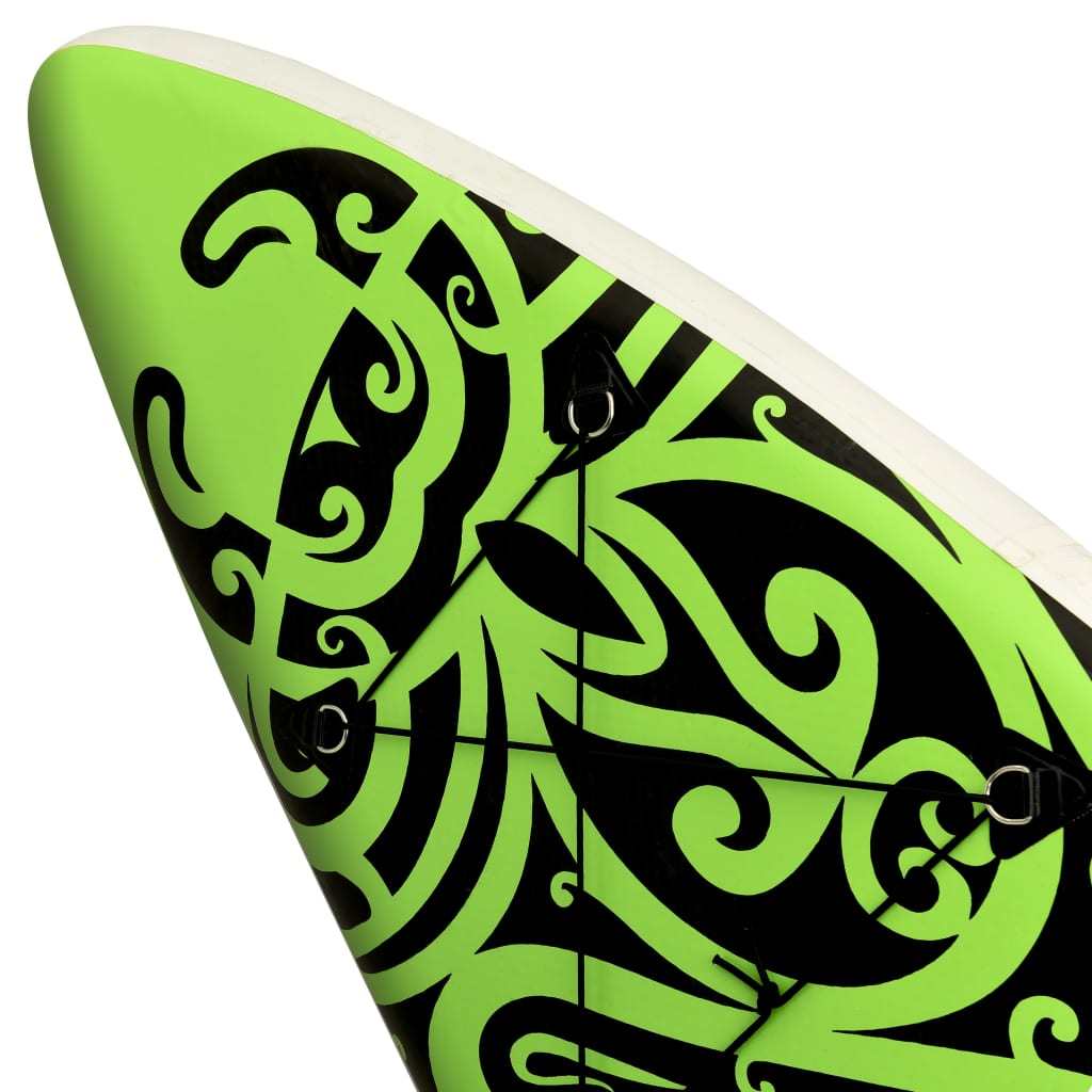 Inflatable Stand Up Paddleboard Set 120.1"x29.9"x5.9" Green