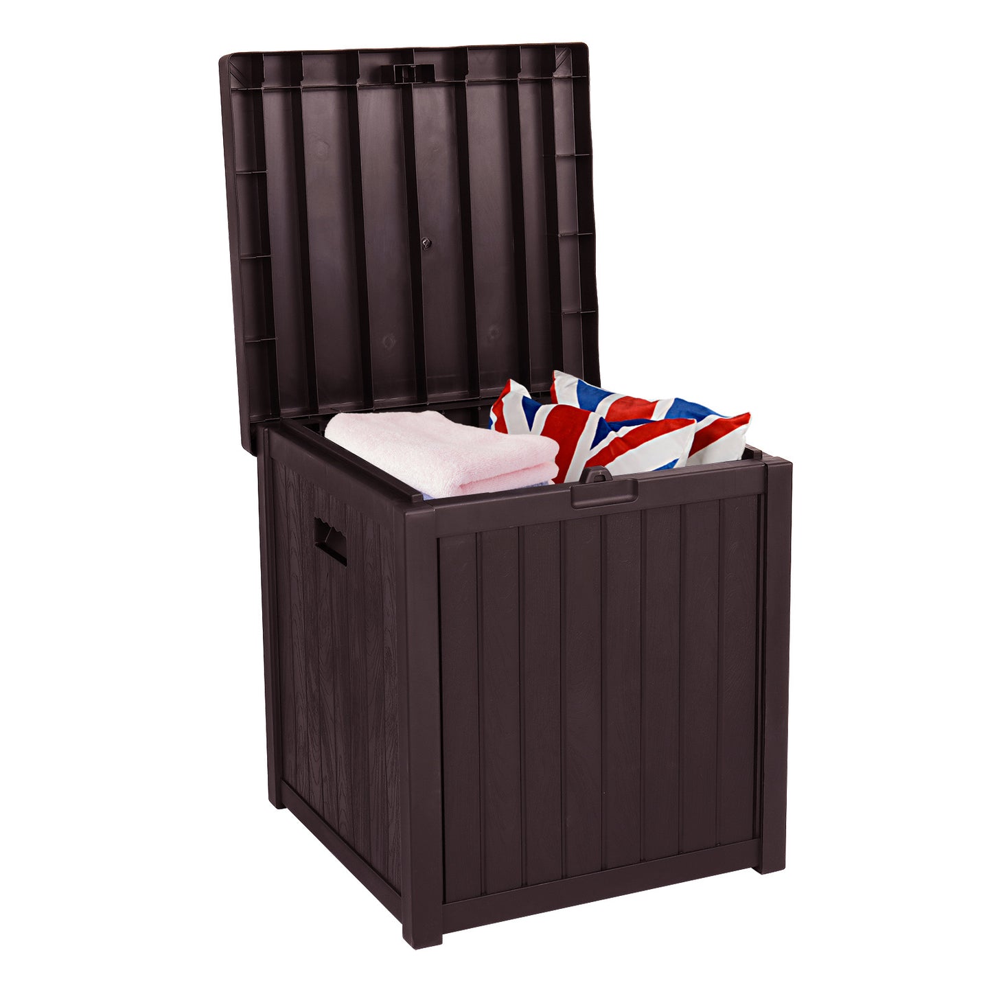 Free shipping 51gal 195L Outdoor Garden Plastic Storage Deck Box Chest Tools Cushions Toys Lockable Seat Waterproof  YJ