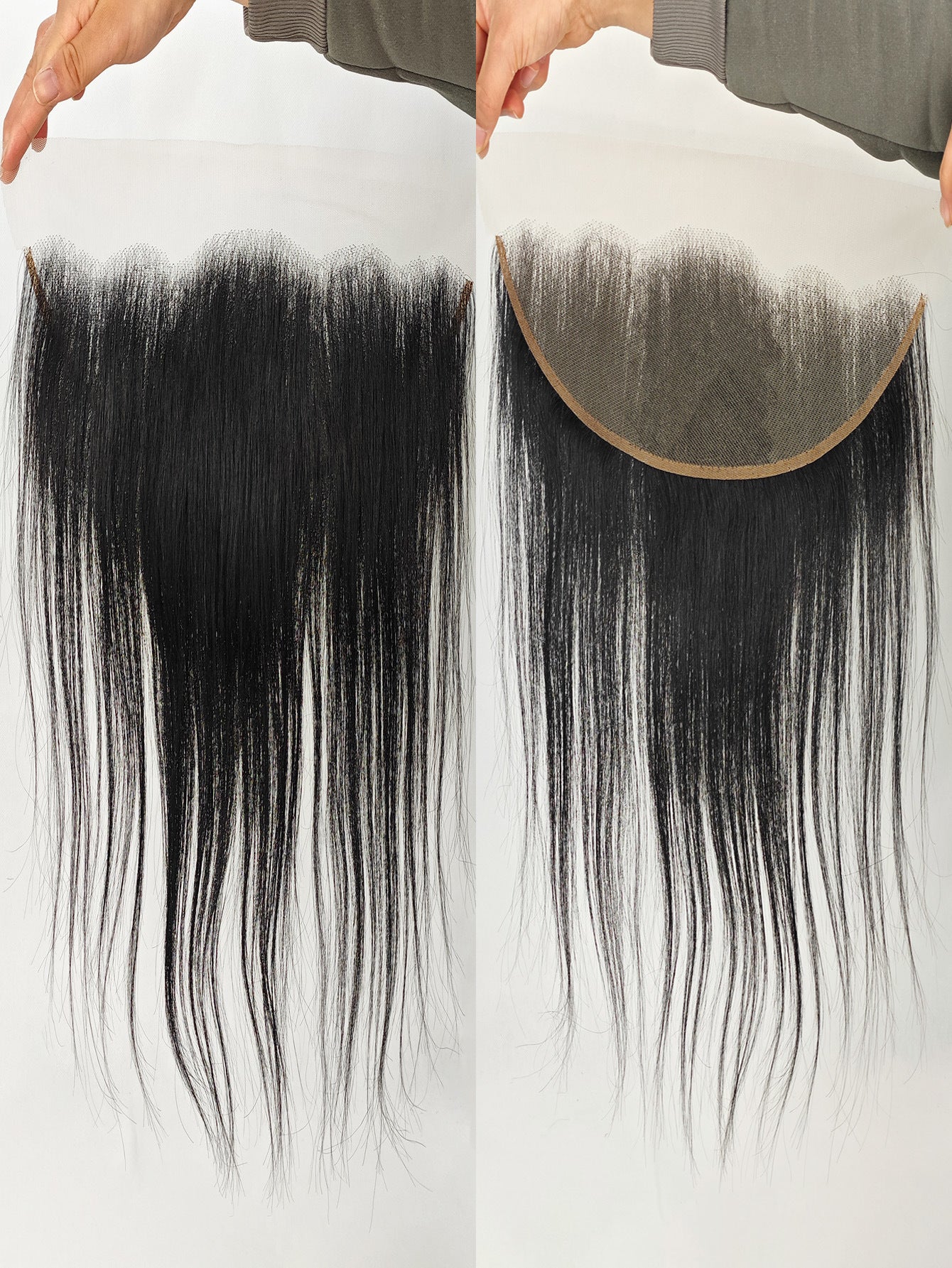 12' HD Lace Frontal Closure Straight Human Hair Ear to Ear with Baby Hair - Free Part Brazilian Straight Hair Extensions