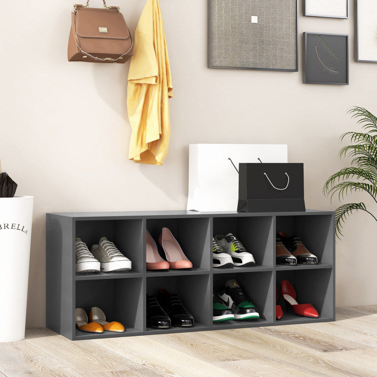 8 Cubbies Shoe Organizer with 500 LBS Weight Capacity