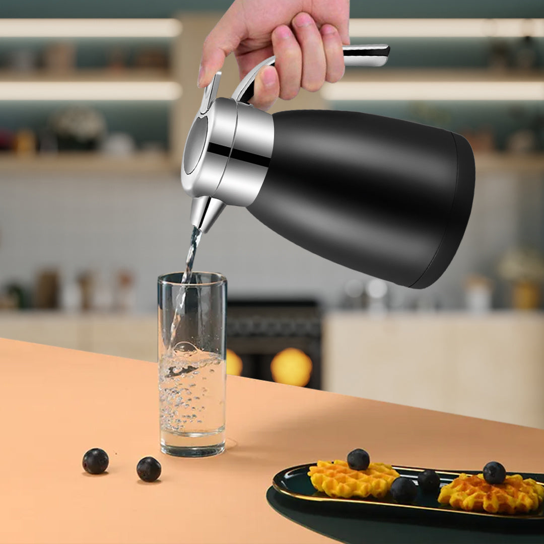 SOGA 1.2L Stainless Steel  Insulated Vacuum Flask WaterBottle Black