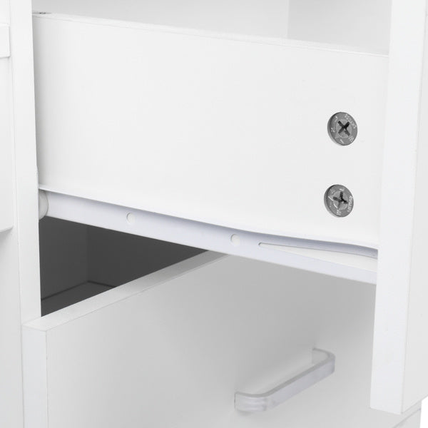 15 cm P2 density board pitted surface 2 drawers 1 door 6 hair dryer double ear cabinet with lock Salon cabinet white