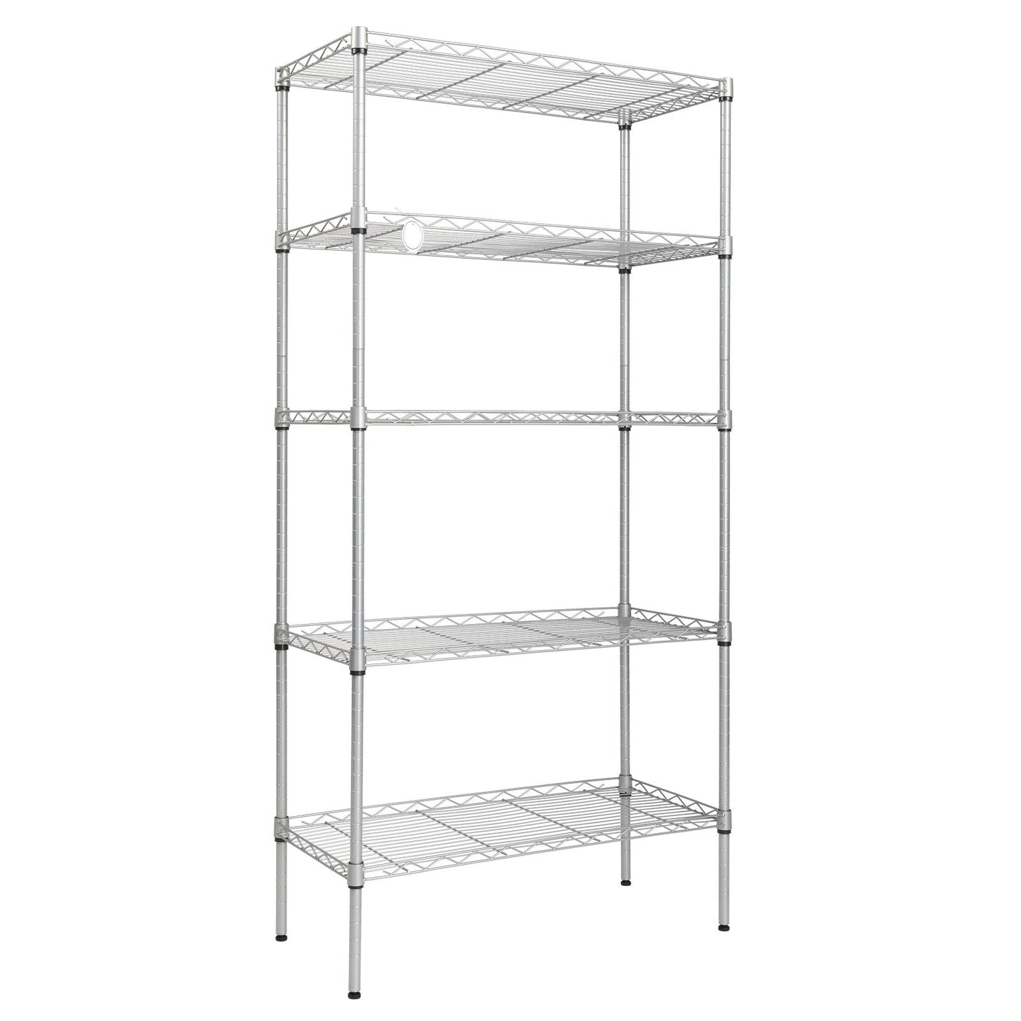 Home Kitchen Supplies Furniture, 5-Tier Metal Shelving Racks, Adjustable Metal Storage Racks, 5-Tier Shelving Unit with Leveling Feet, 13.5" D x 29" W x 59" H, 550 lb Weight Capacity