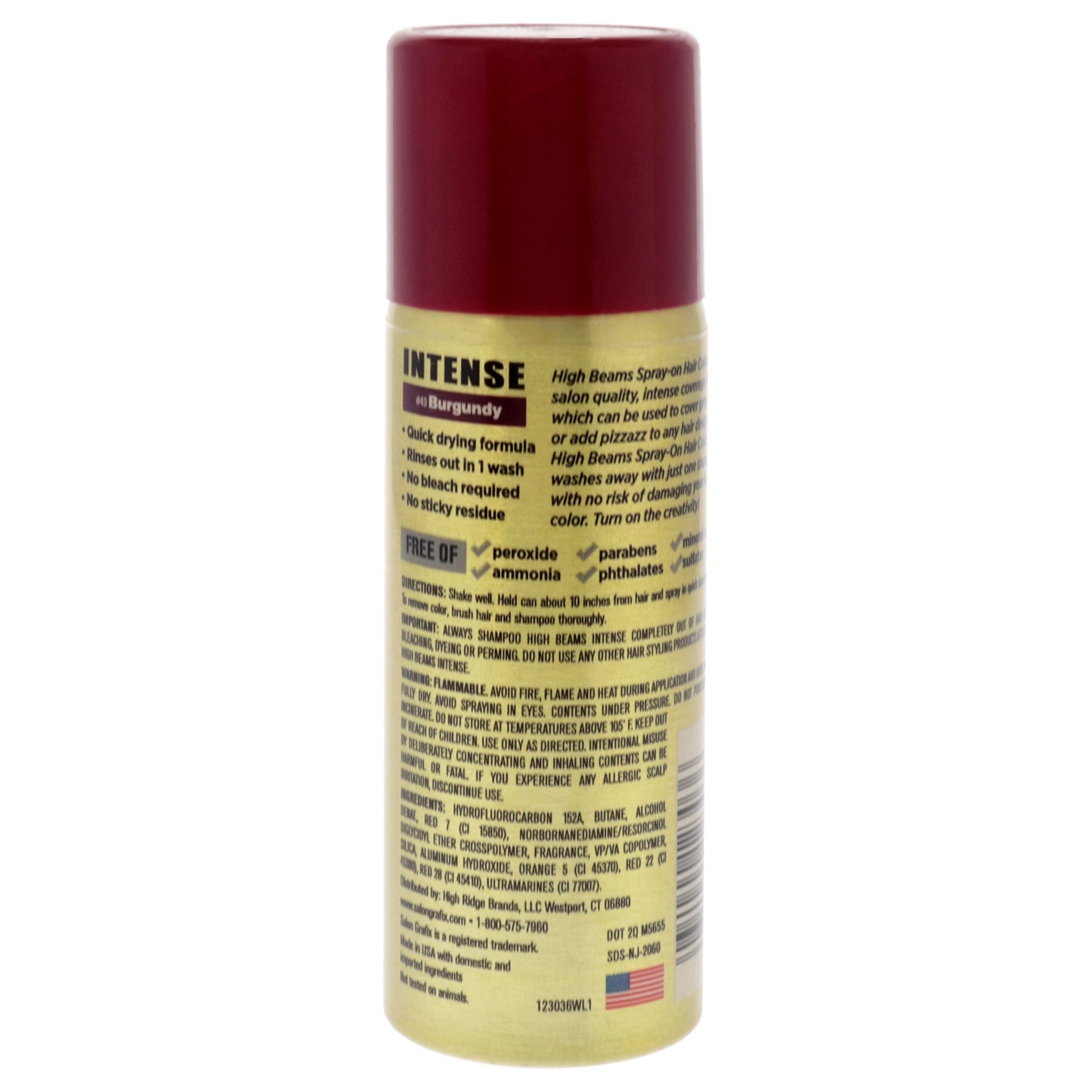 High Beams Intense Temporary Spray - 40 Burgundy