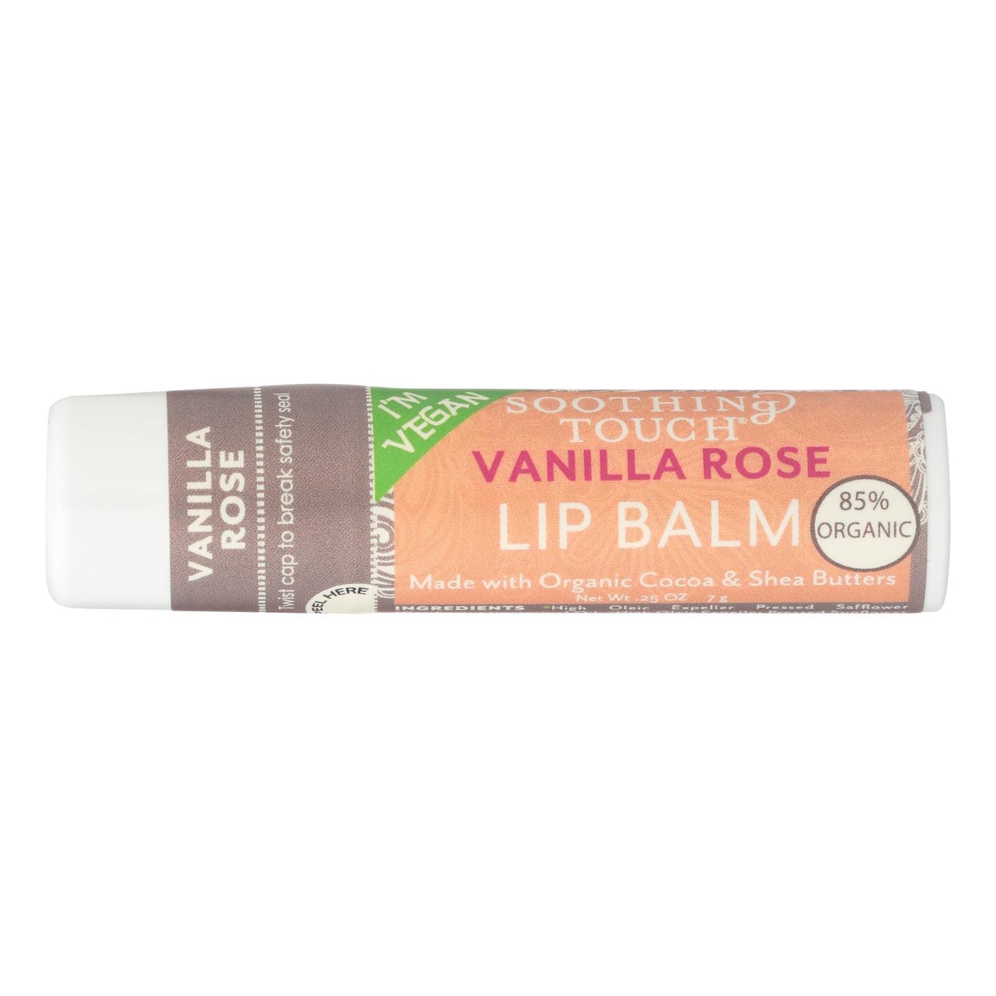 Soothing Touch Vanilla Rose Lip Balm Moisturizes And - Case Of 12 - .25 Oz