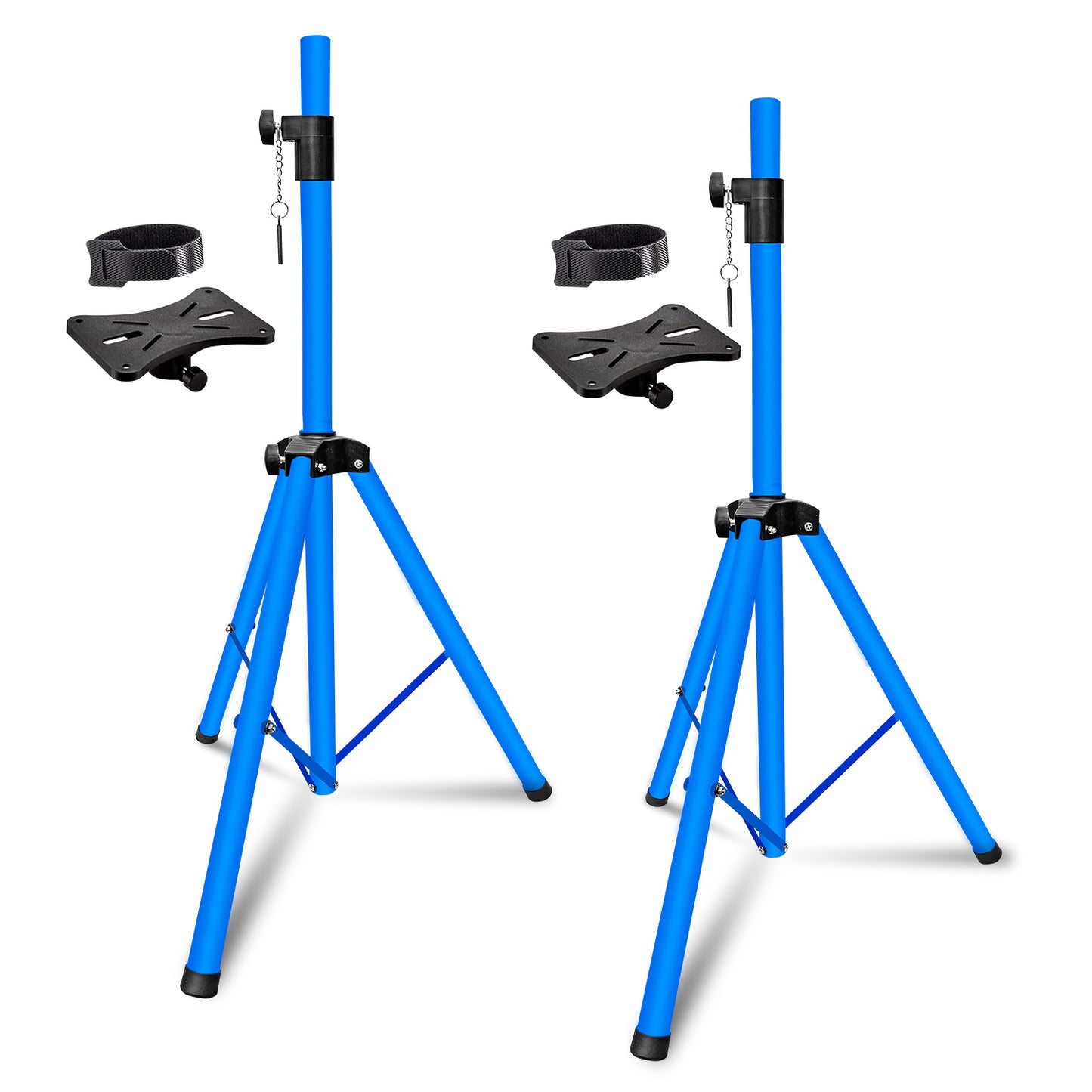 5 Core Speaker Stand Tripod Floor Tall Pair Adjustable Up to 72 Inch DJ Studio Monitor Stands Pole Mount  - SS ECO 2PK WoB