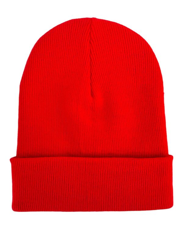 Cuffed Traditional Solid Scarlet Red