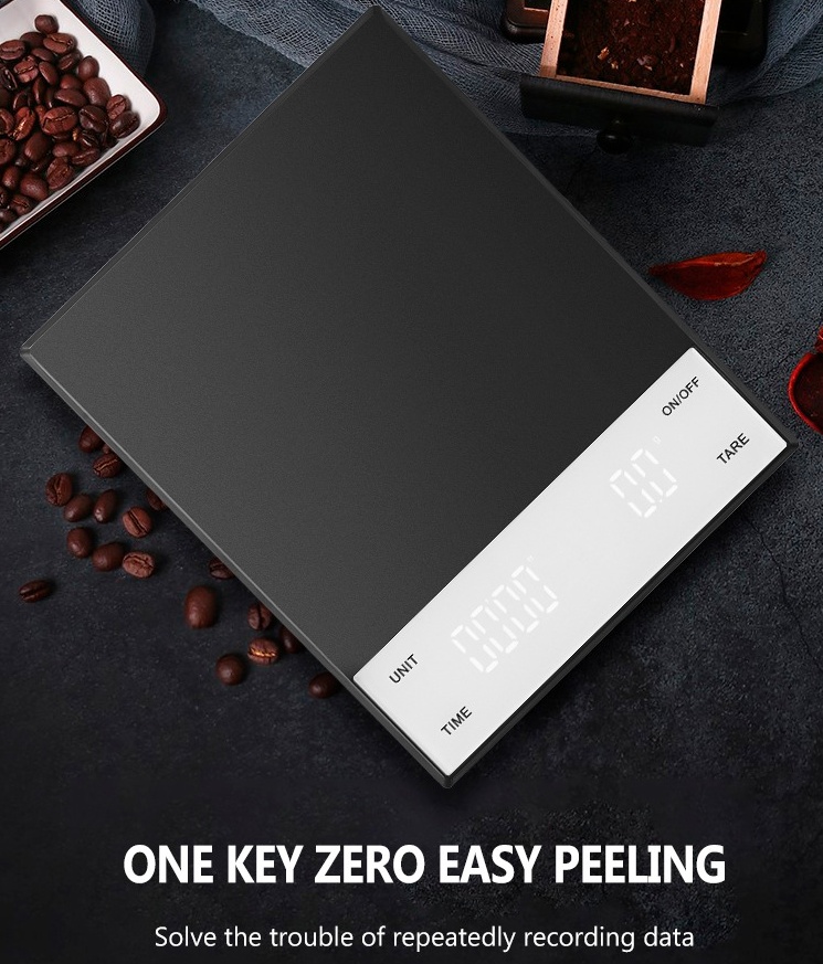 coffee timing scale. Weighing range of 3000g intelligent electronic scale kitchen baking scale quantity