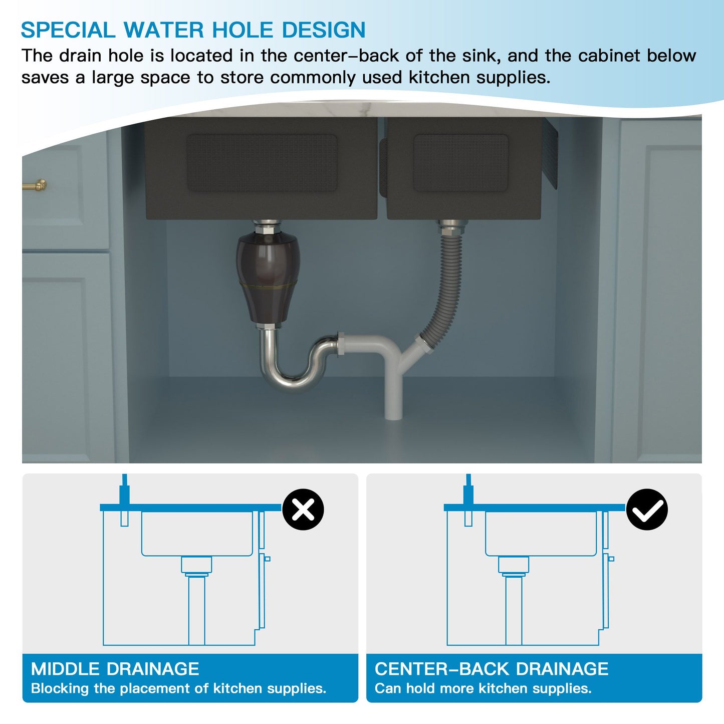 33 Inch Kitchen Sink Drop-in Topmount Sink 16 Gauge Double Bowl 50/50 Gunmetal Black Stainless Steel Sink with Strainer