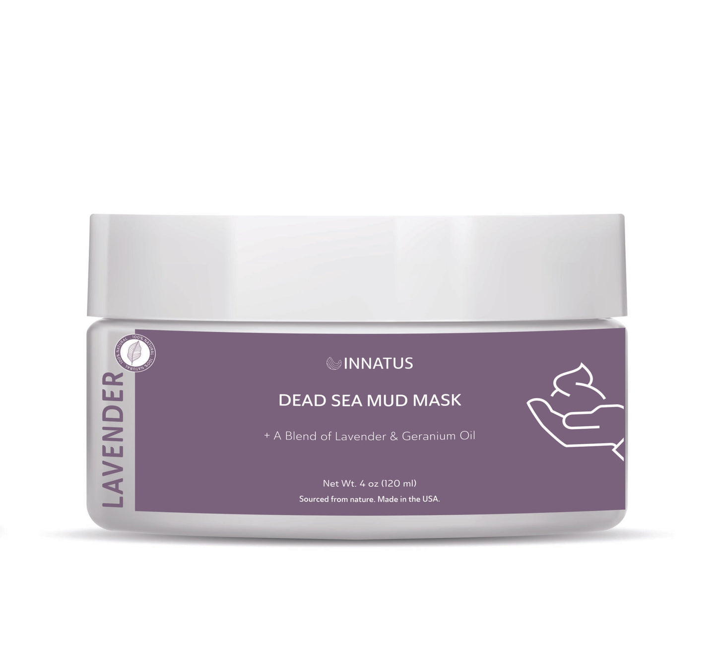 Dead Sea Mud Mask with Lavender Oil – 4oz Detoxifying & Purifying Face Mask – Infused with Spearmint, Lemon & Bergamot Oils for Acne Control & Skin Rejuvenation  "