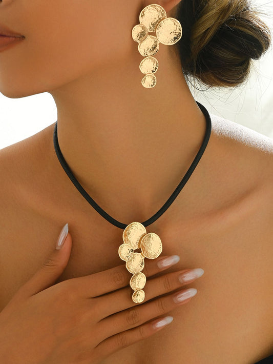 14K gold plated Golden Petals  Jewelry Set - Elegant and Timeless