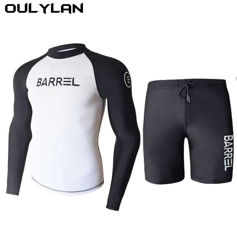 Oulylan Drying Men Swimsuit Diving Suit Long Sleeve Quick Wetsuit Summer Sun Protection Spearfishing Swim Surfing Training Suits