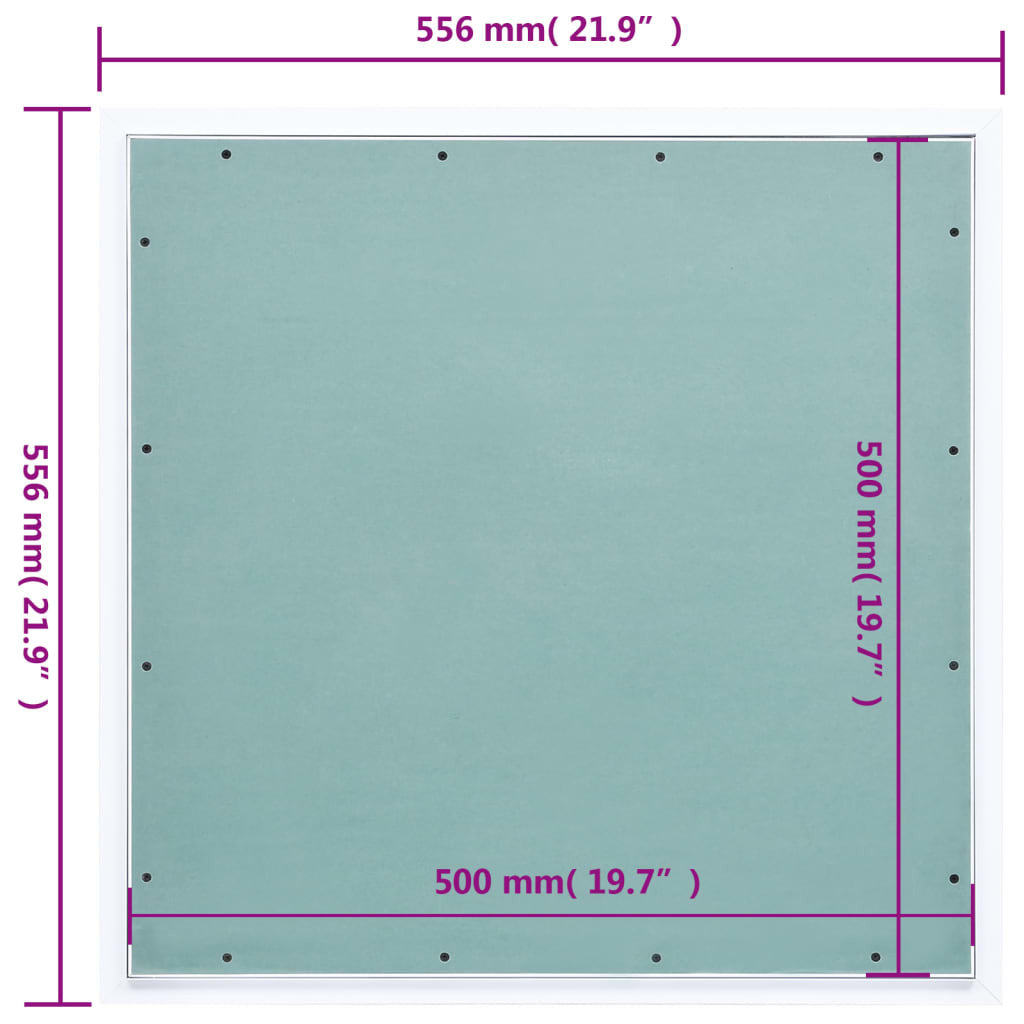 Access Panel with Aluminum Frame and Plasterboard 19.7"x19.7"