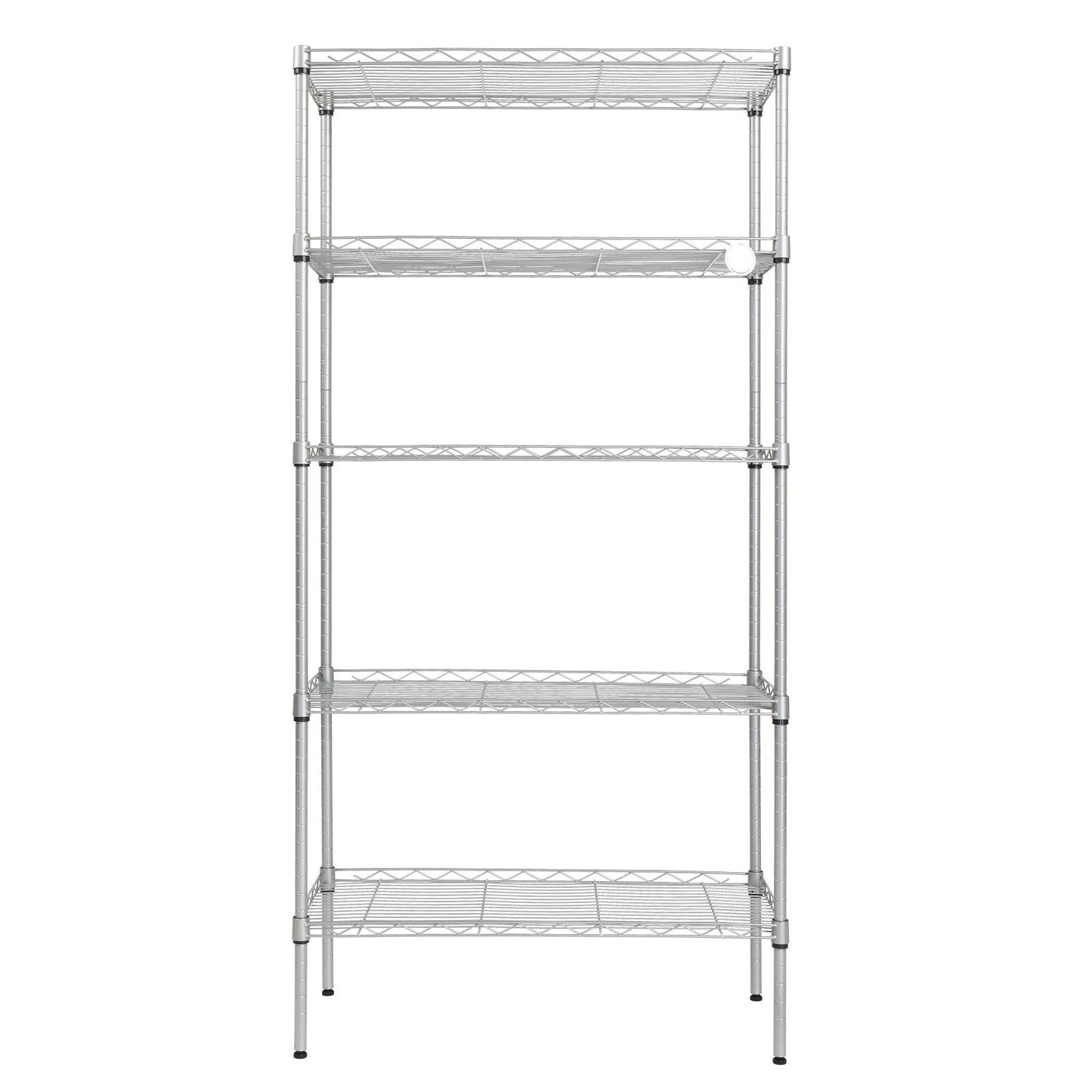 Home Kitchen Supplies Furniture, 5-Tier Metal Shelving Racks, Adjustable Metal Storage Racks, 5-Tier Shelving Unit with Leveling Feet, 13.5" D x 29" W x 59" H, 550 lb Weight Capacity