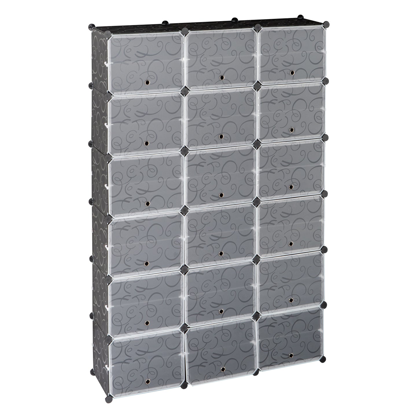 12-Tier Portable 72 Pair Shoe Rack Organizer 36 Grids Tower Shelf Storage Cabinet Stand Expandable for Heels, Boots, Slippers, Black