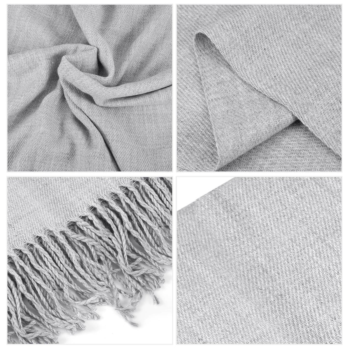 Mens Womens Oversize Cashmere Wool Shawl Wraps Blanket Winter Solid Scarf Soft Pashmina 79" X 28"