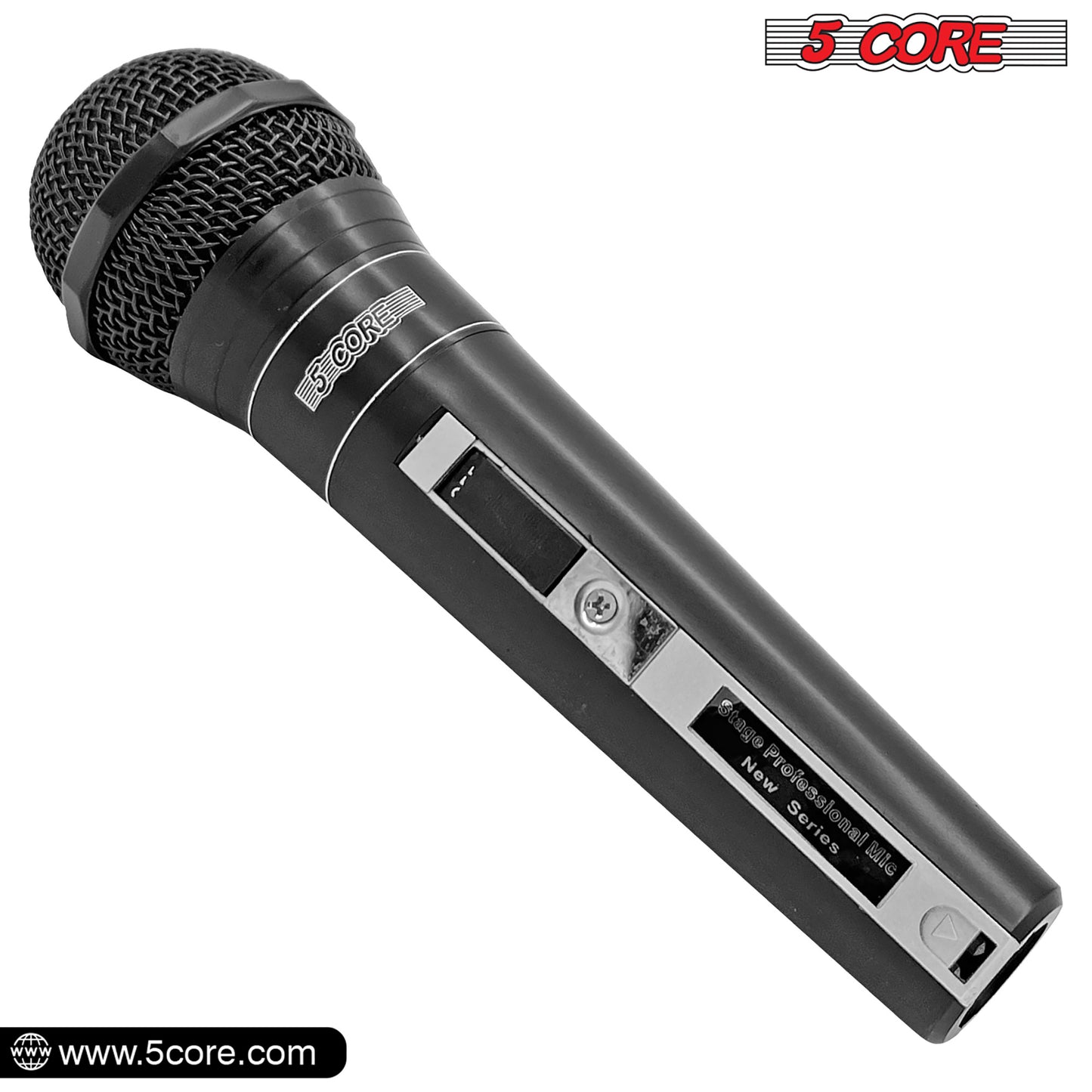 5 Core Microphone XLR Dynamic Mic Karaoke Singing Handheld Microfono Wired Professional Unidirectional 1/4 Plug In Cord Connection for Vocal DJ Music - PM 757