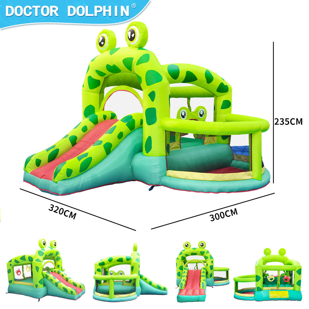 Frog Bounce House Jump House Kids Inflatable Bouncing Castle Jumping 420Dand 840D Playground Home Use