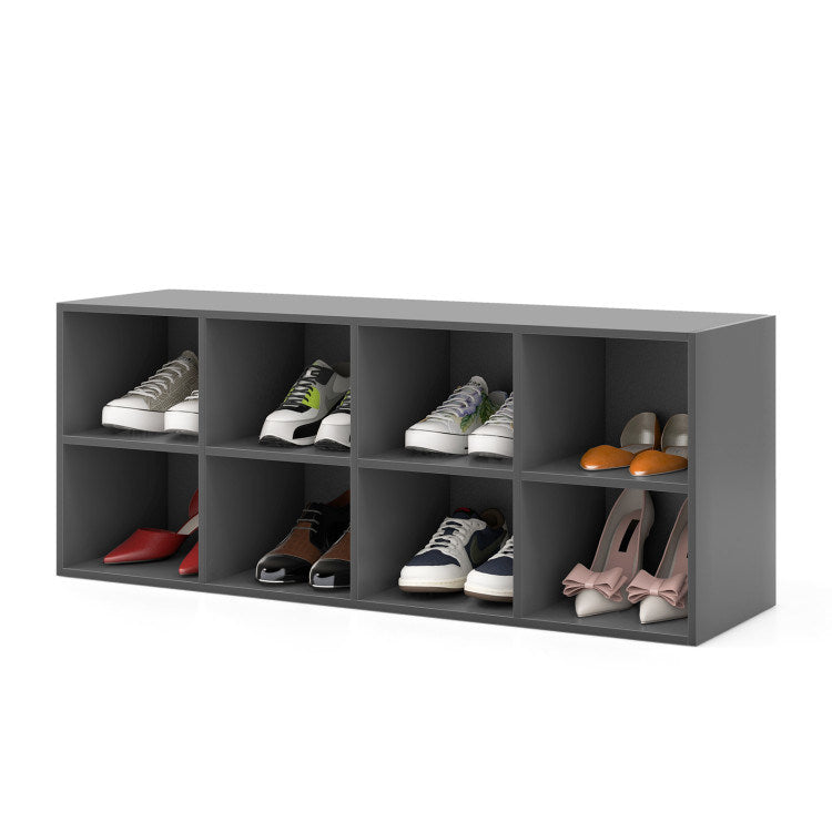 8 Cubbies Shoe Organizer with 500 LBS Weight Capacity