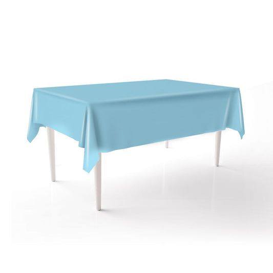 12 Pack Light Blue Tablecloths Disposable Tablecloths Light Blue Table Cloths for Parties Birthdays Graduations Restaurants Weddings Picnics137*274cm