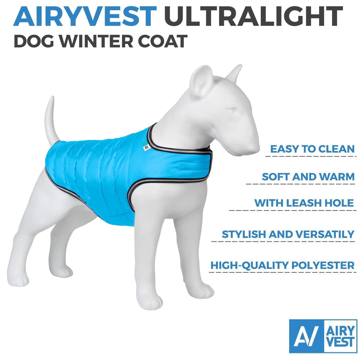 Blue Dog Winter Coat for Large Dogs Waterproof Dog Warm Jacket for Cold Weather with Velcro L Size