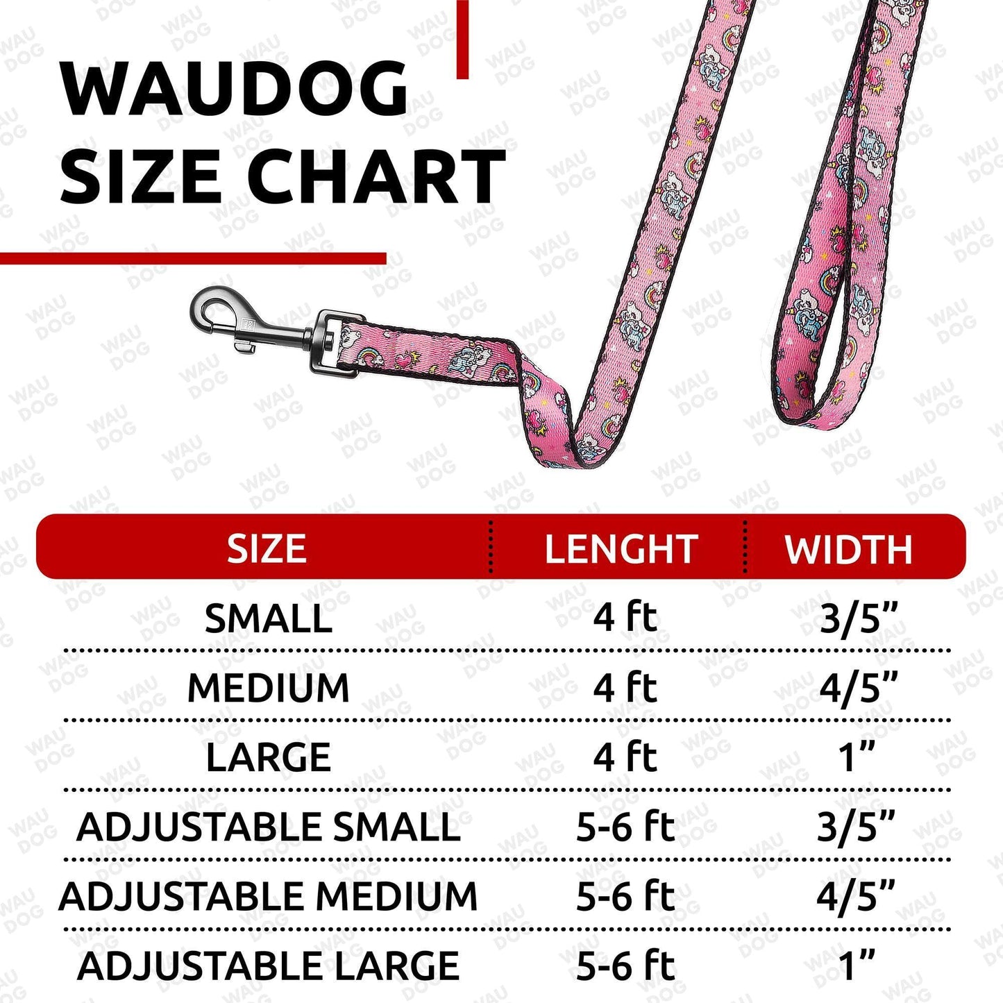 Nylon Dog Leash for Small Dogs and Medium Dogs 4 Ft x 4/5 inch Wide Strong Dog Leash Heavy Duty Unicorns Pattern