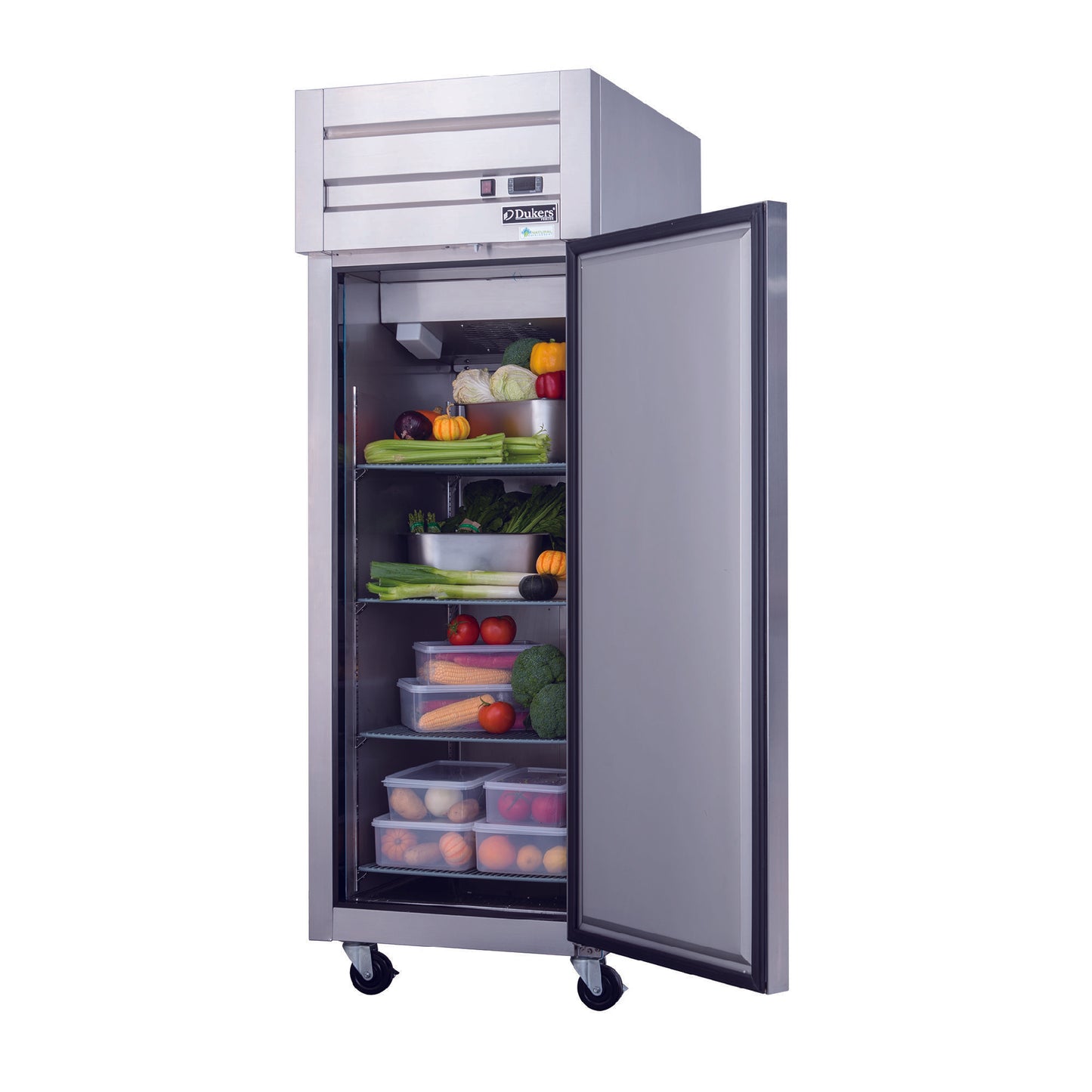 Dukers Commercial Single Door Upright Reach-in Refrigerator in Stainless Steel 18.31cu.ft.