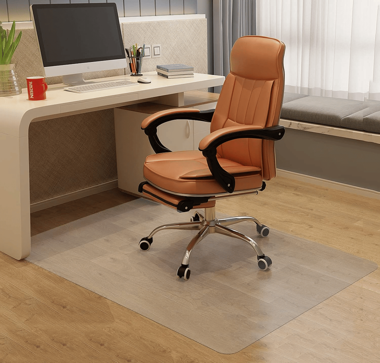 Chair Mat for Hardwood Floor, 48'x 24' Office Chair Mat, Floor Mat for Office Chair, Clear Desk Chair Mat for Computer Desk