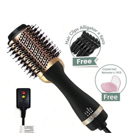 One Step Hair Dryer and Volumiser 1000W Blow Dryer Brush Hot Air Styling Brush Professional Hair Straightener Curler Travel Friendly Heated Hairbrush with Free Gift