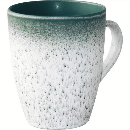 18 oz Large Pottery Coffee Mug, Green Big Tea Cup for Office and Home, Dishwasher and Microwave Safe…