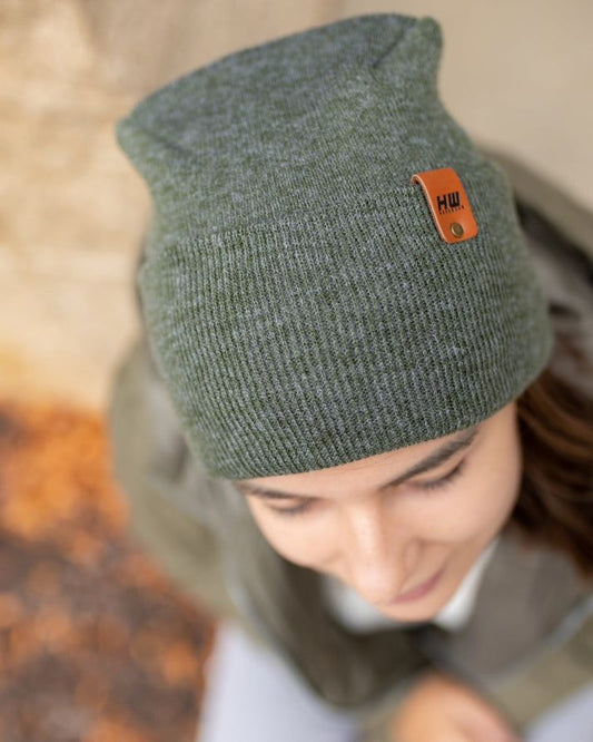 HAAKWEAR Theta-Stitch Cuffed Beanie - Designed and Made in USA (Patent Pending Design) - Forest Green