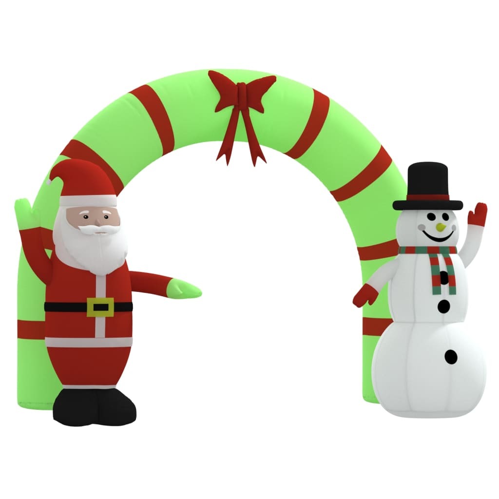 Christmas Inflatable Santa & Snowman Arch Gate LED 106.3"