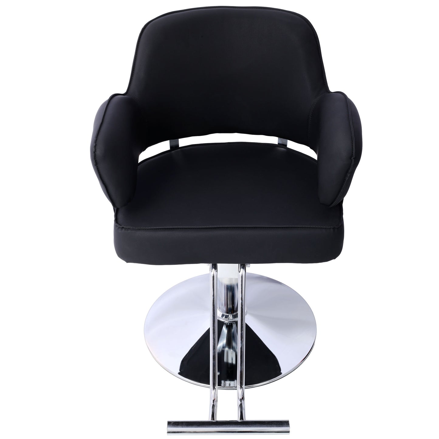 Salon Styling Chair for Hair Stylist Wide Seat, Hair Salon Chair Heavy Duty, Beauty Spa Cosmetology Shampoo Hairdressing Eq,black,round base