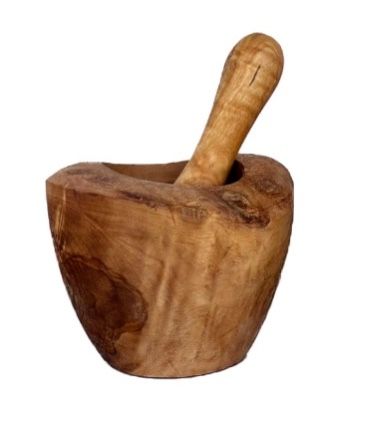 Olive Wood Rustic Mortar and Pestle