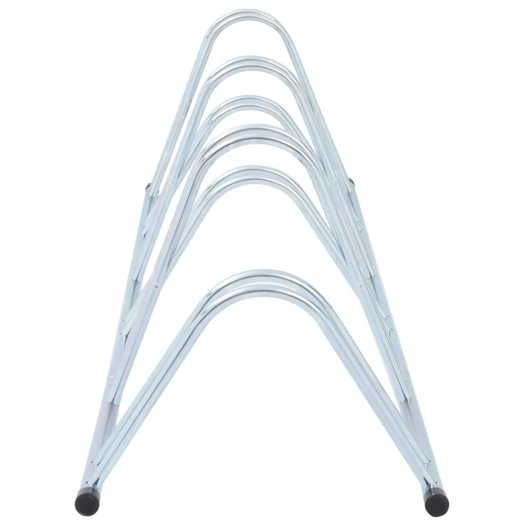 Bicycle Stand for 6 Bikes Floor Freestanding Galvanized Steel