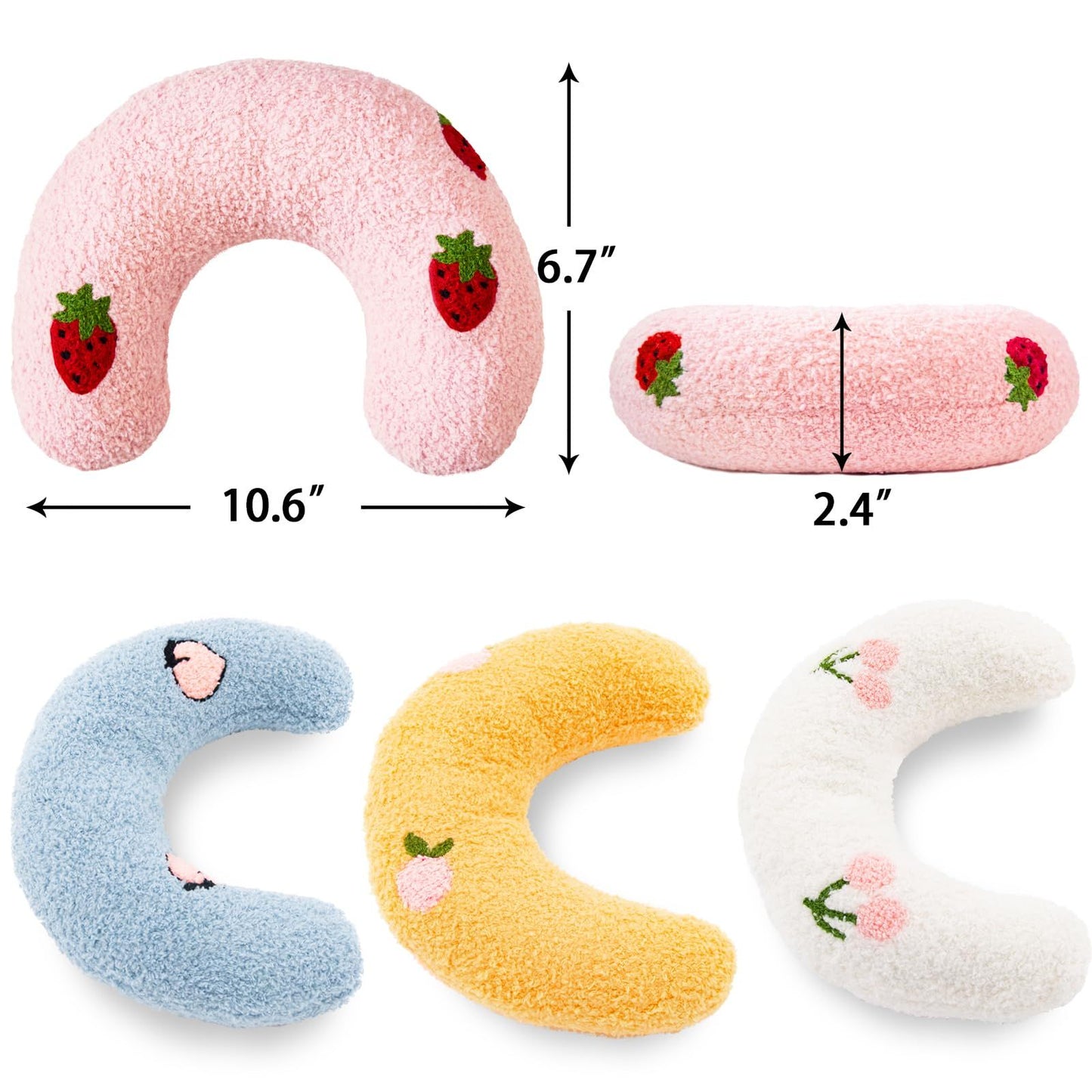 Cat Pillow, Small Pillow for Cat, Cat Blankets for Indoor, Pet Toy, Small Banana Donut Bed for Pets, Little Pillow for Cats No Heating Pad, Real Littles Fluffy Kittens Accessories for Pet Calming